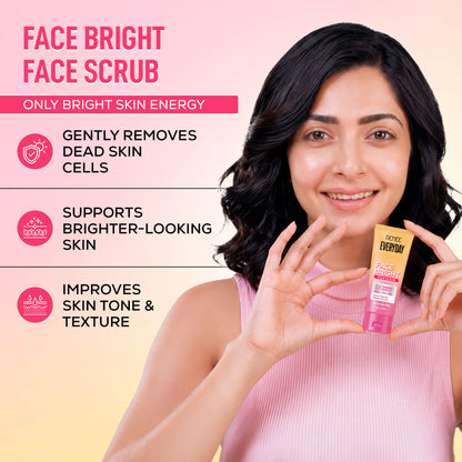 RENEE Everyday Face Bright Daily Skincare Kit With Face Wash, Face Scrub & Serum In Cream For Bright Skin, Travel-Friendly Mini Pack