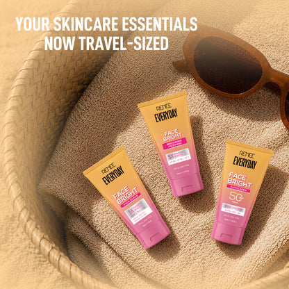 RENEE Everyday Face Bright Daily Skincare Kit With Face Wash, Face Scrub & Sunscreen SPF 50 PA+++ For Bright Skin, Travel-Friendly Mini Pack