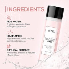 RENEE Rice Water & Niacinamide Toner, 135Ml