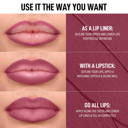 RENEE Curve Matte Lip Liner With Sharpener, 2.5g