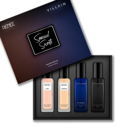 RENEE x VILLAIN Sensual Secrets Eau De Parfum Unisex Gift Set, 20ml each