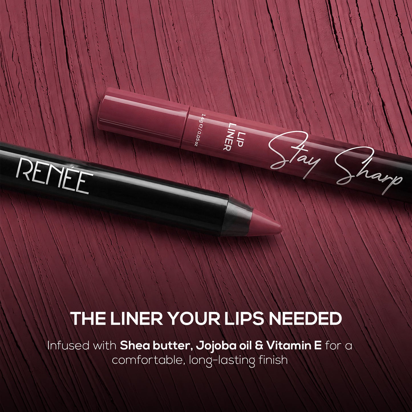RENEE Stay Sharp Matte Lip Liner, Waterproof & Smudge-Resistant