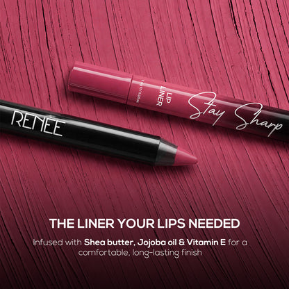 RENEE Stay Sharp Matte Lip Liner, Waterproof & Smudge-Resistant
