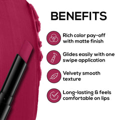 RENEE Very Matte Lipsticks - Long Lasting Weightless Velvety Formula