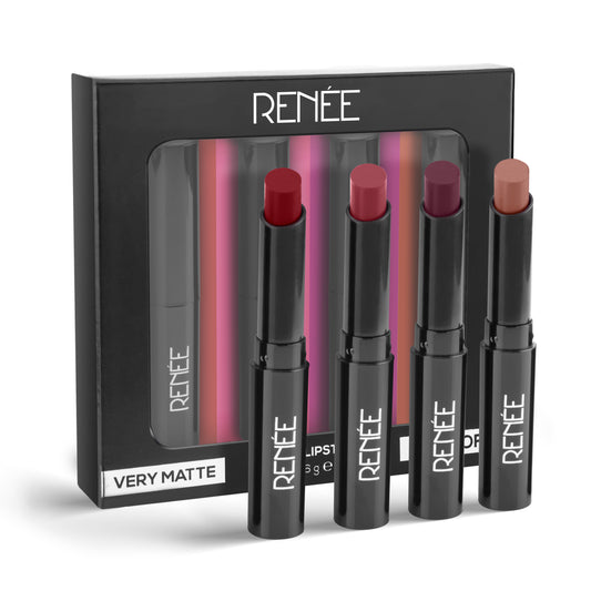 RENEE Very Matte Pack of 4 Matte Lipsticks 1.6gm each