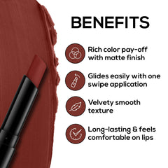 RENEE Very Matte Lipsticks - Long Lasting Weightless Velvety Formula
