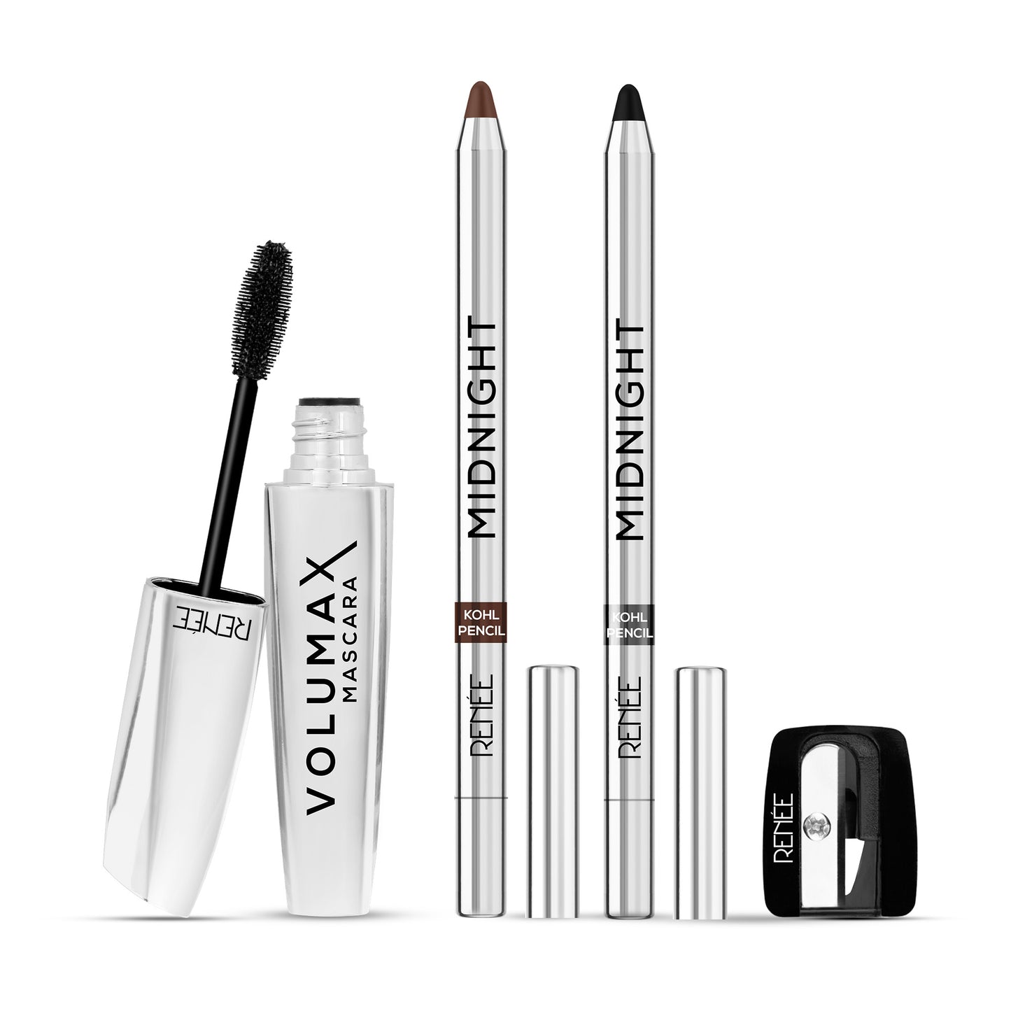 RENEE Midnight Kohl Pencil & Volumax Mascara Combo