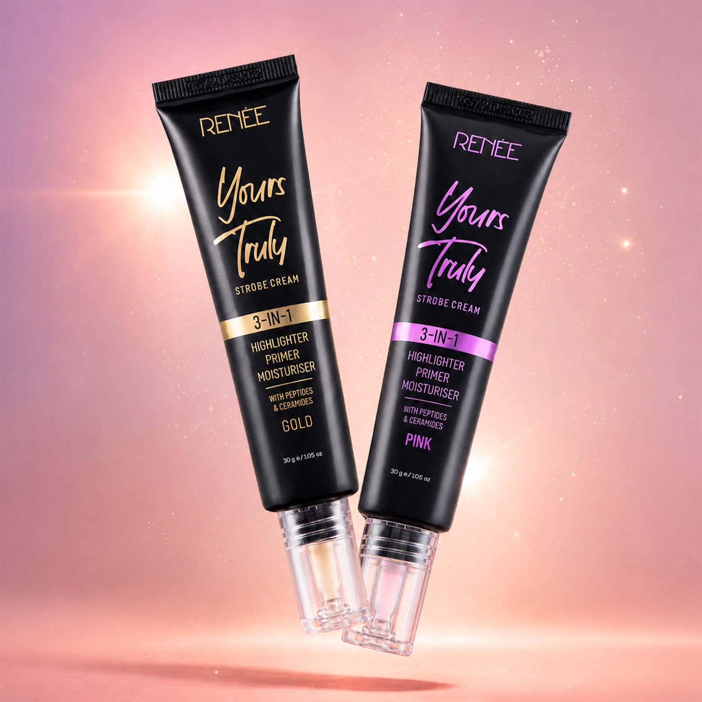 RENEE Yours Truly Strobe Cream Combo | 3-In-1 Highlighter, Primer & Moisturiser