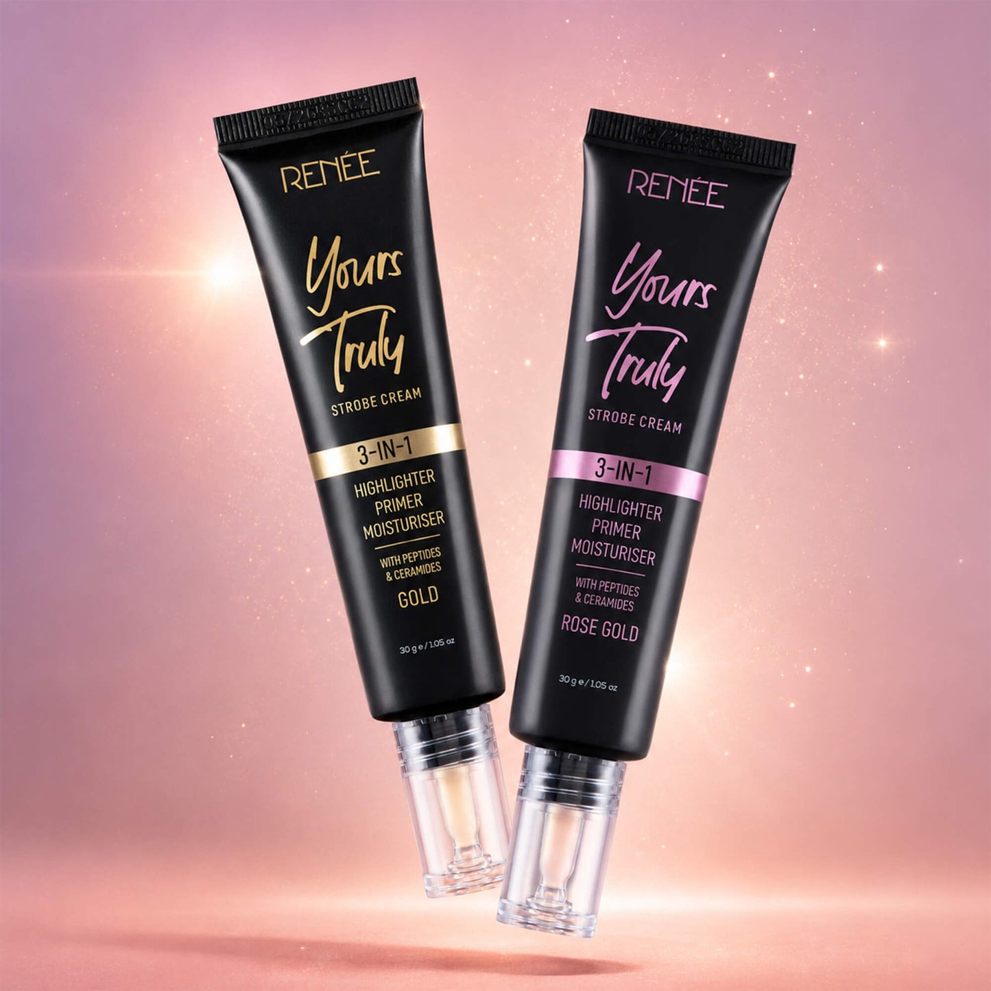 RENEE Yours Truly Strobe Cream Combo | 3-In-1 Highlighter, Primer & Moisturiser