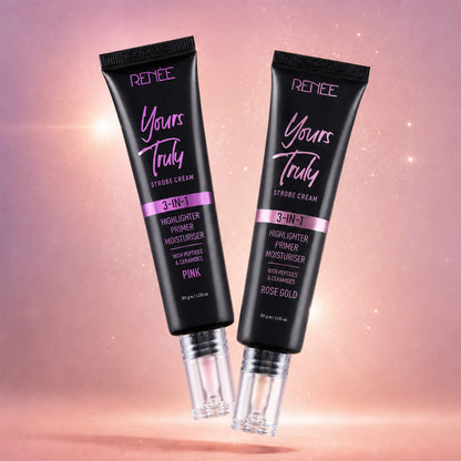 RENEE Yours Truly Strobe Cream Combo | 3-In-1 Highlighter, Primer & Moisturiser