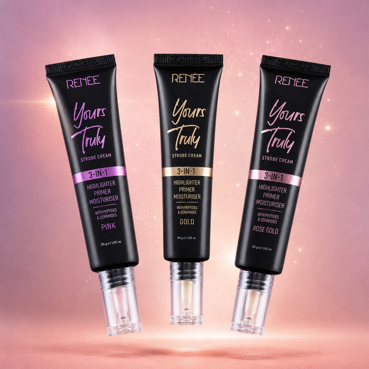 RENEE Yours Truly Strobe Cream Combo | 3-In-1 Highlighter, Primer & Moisturiser