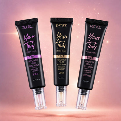 RENEE Yours Truly Strobe Cream Combo | 3-In-1 Highlighter, Primer & Moisturiser