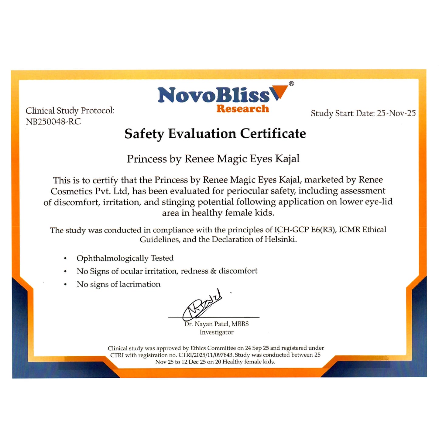 Magic Eyes Kajal Pen For Preteens, Safe & 100% Naturally Derived Ingredients, Ophthalmologically Tested by Princess by RENEE , 0.35 g