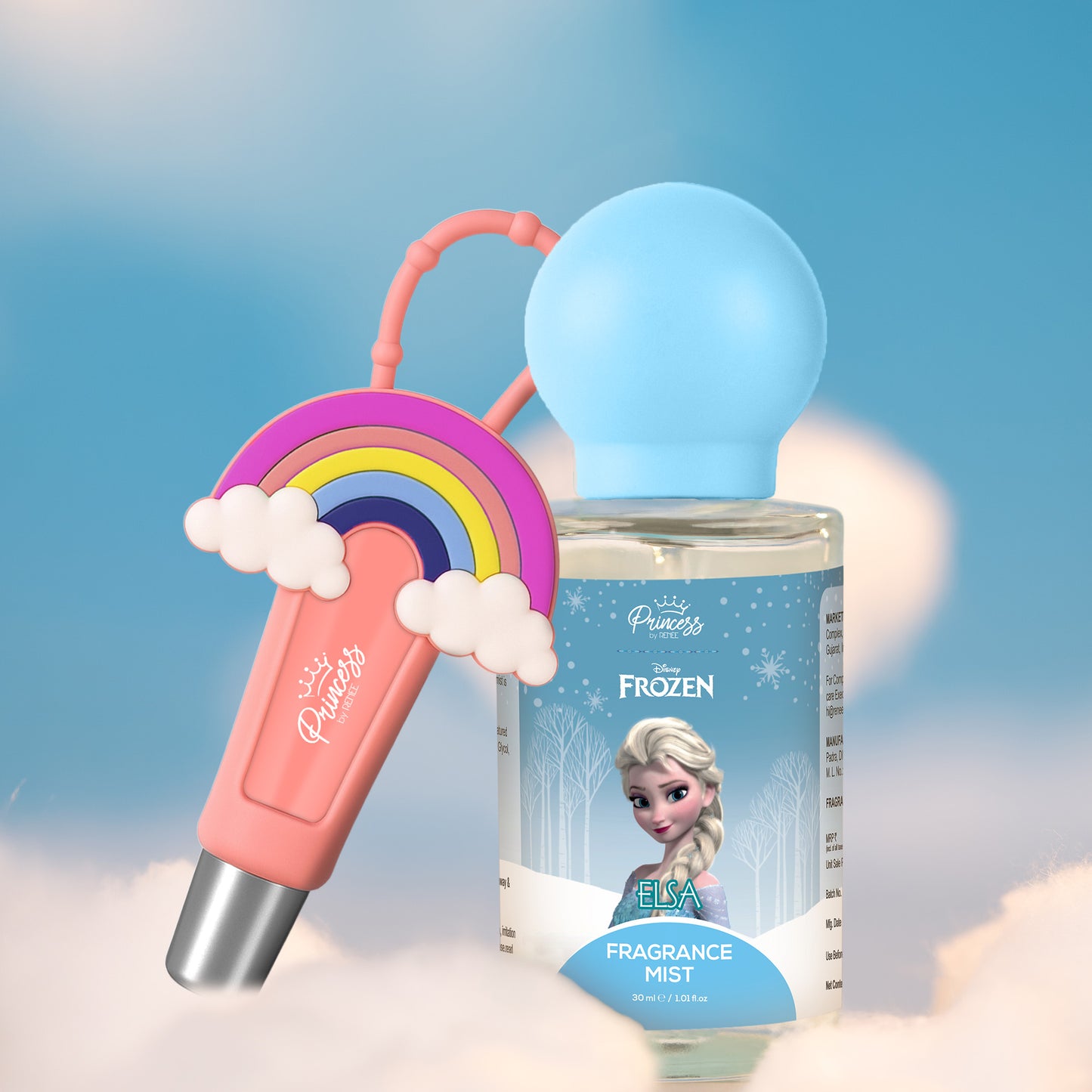 Cloudshine Lip Gloss & Disney Frozen Elsa Fragrance Mist Combo for Kids & Preteens by Princess by RENEE