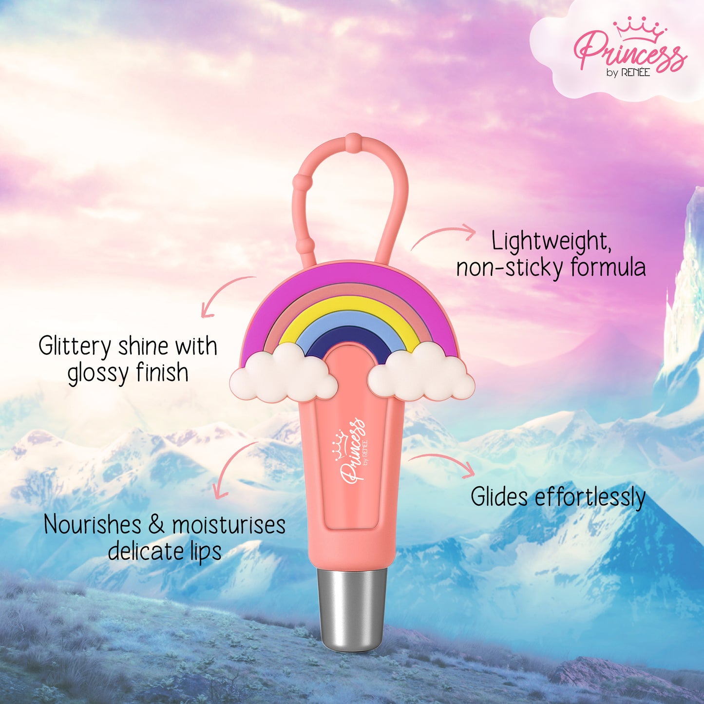 Cloudshine Lip Gloss & Disney Frozen Elsa Fragrance Mist Combo for Kids & Preteens by Princess by RENEE