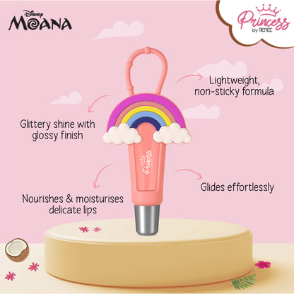Cloudshine Lip Gloss & Disney Moana Tropical Bliss Fragrance Mist Combo for Kids & Preteens by Princess by RENEE