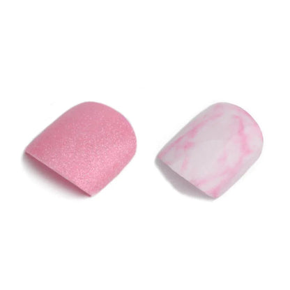 Cloudshine Lip Gloss & Stick-On Nails - Pink Marble Combo for Kids & Preteens by Princess by RENEE
