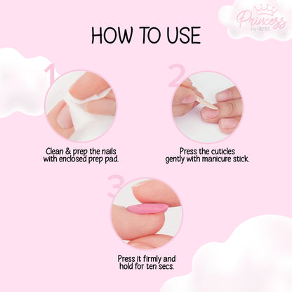 Cloudshine Lip Gloss & Stick-On Nails - Pink Marble Combo for Kids & Preteens by Princess by RENEE