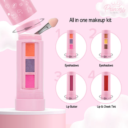 Cloudshine Lip Gloss & Disney Frozen Elsa Unicorn Makeup Kit Combo for Kids & Preteens by Princess by RENEE