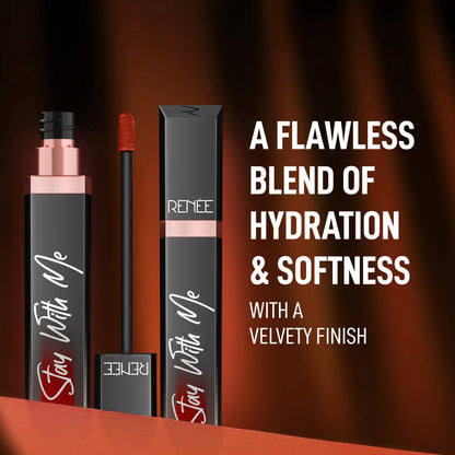 RENEE Stay With Me Matte Liquid Lipstick, 6 ml