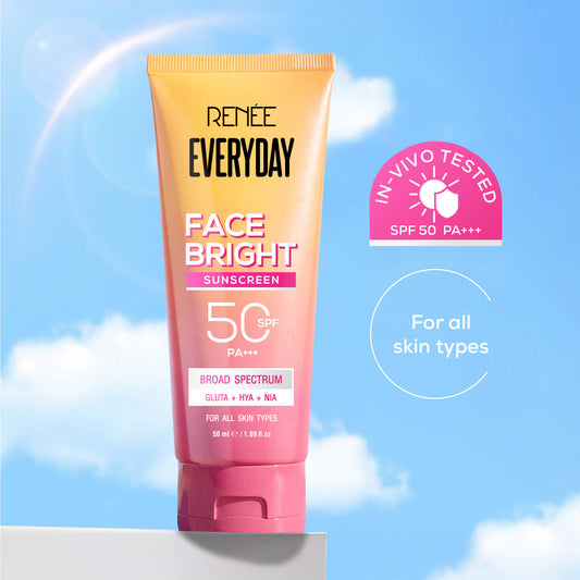 RENEE Everyday Face Bright Brightening Sunscreen With Niacinamide | In-Vivo Tested SPF 50 PA+++, 50ml