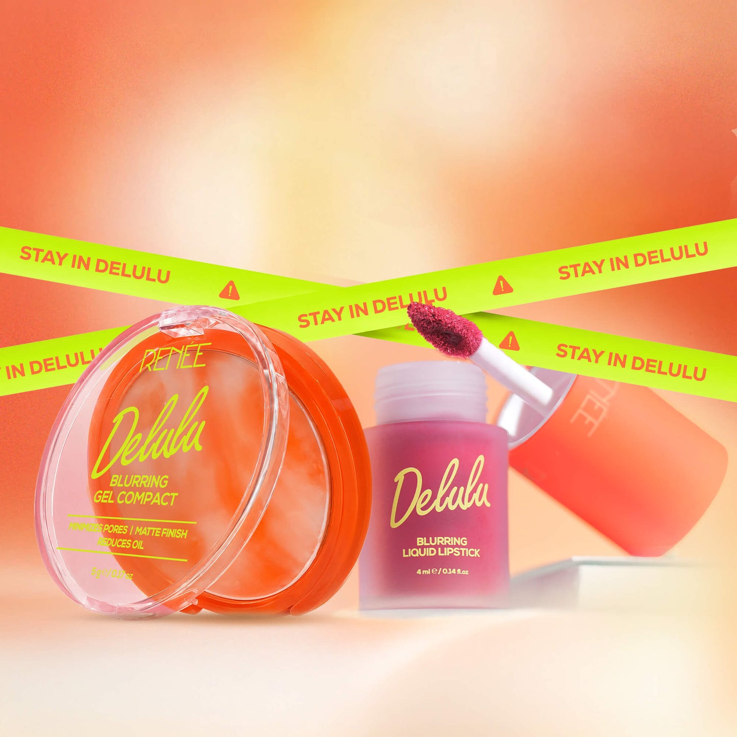RENEE Delulu Blurring Matte Liquid Lipstick & Blurring Gel Compact Duo