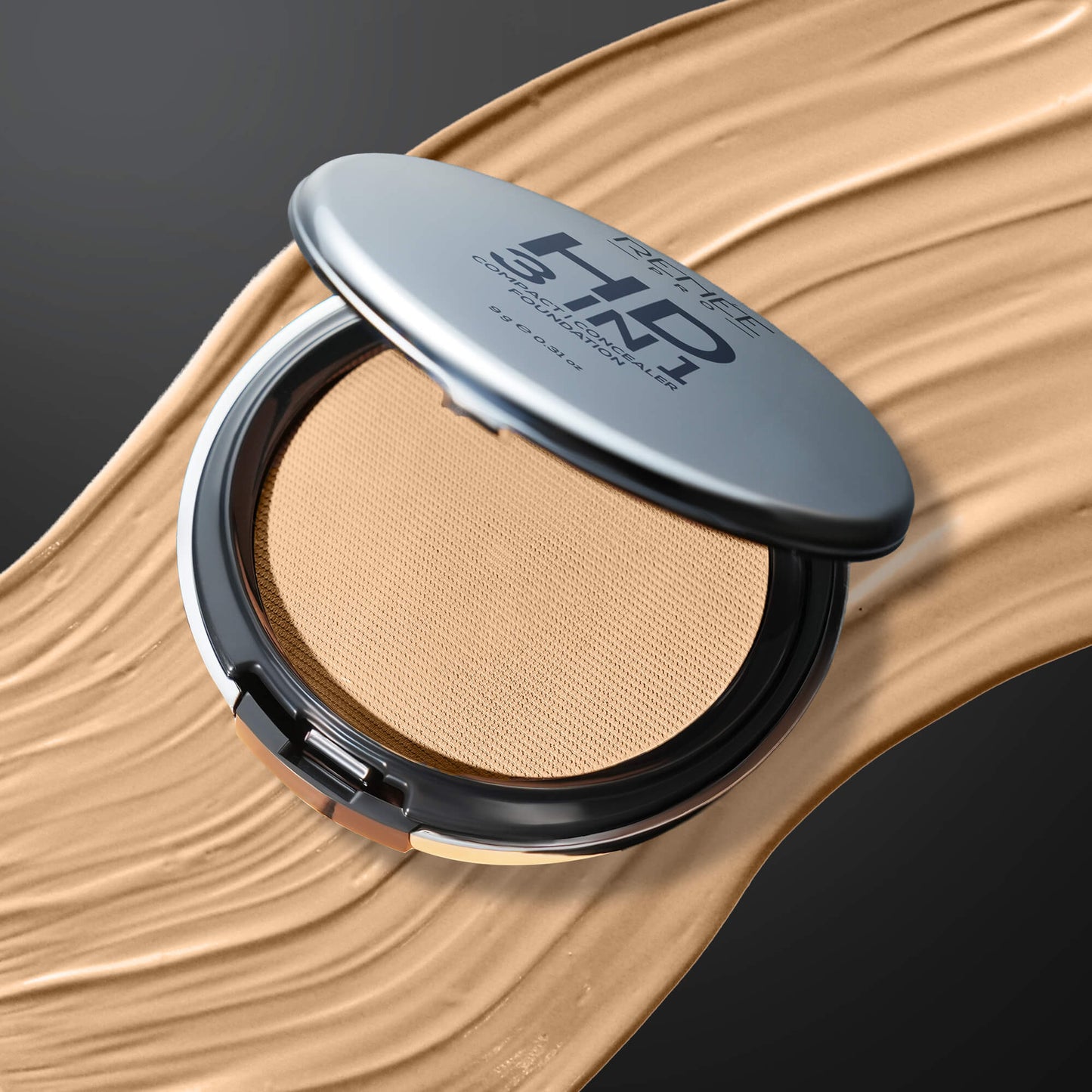 RENEE Pro HD 3-IN-1 Compact, Works as Concealer, Foundation & Powder With SPF 20, 9 g