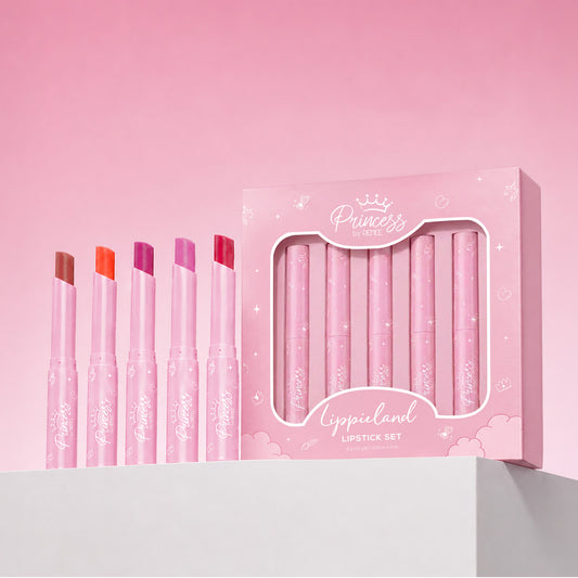 Lippieland Lipstick Set of 5 for Kids & Preteens by Princess by RENEE