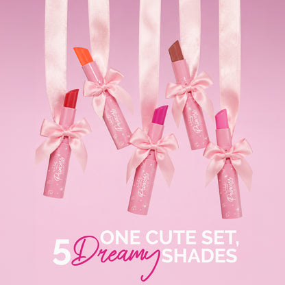 Lippieland Lipstick Set of 5 for Kids & Preteens by Princess by RENEE