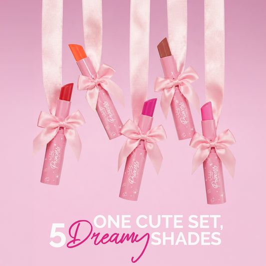 Lippieland Lipstick Set of 5 for Kids & Preteens by Princess by RENEE