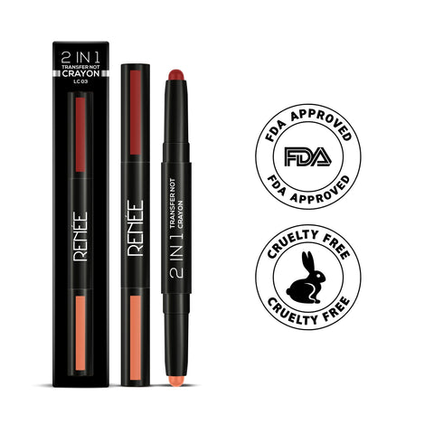 RENEE 2 in 1 Transfer Not Crayon Lipstick - Renee Cosmetics