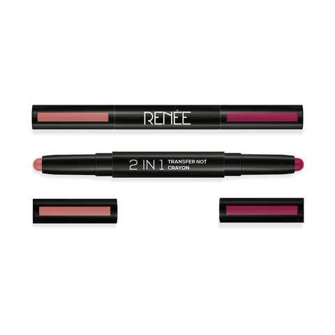 RENEE 2 in 1 Transfer Not Crayon Lipstick - Renee Cosmetics