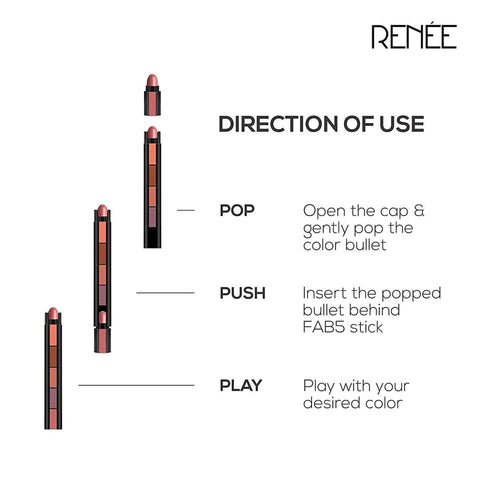 RENEE Fab 10 Combo With FREE Kajal with sharpener - Renee Cosmetics