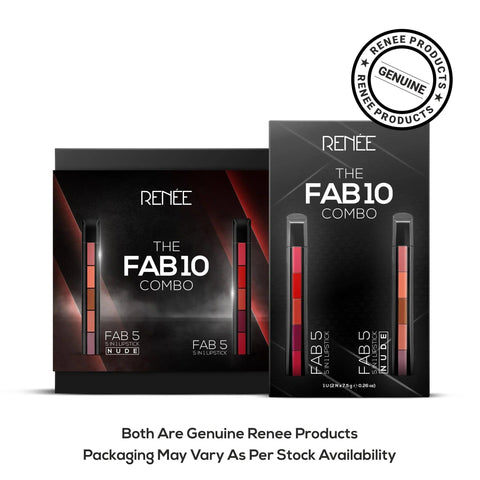 RENEE Fab 10 Combo With FREE Kajal with sharpener - Renee Cosmetics