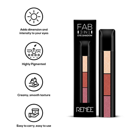 RENEE Fab 3 in 1 Eyeshadow 4.5gm - Renee Cosmetics