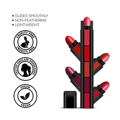 RENEE FAB 5 Matte Finish 5 in 1 Lipstick 7.5gm - Renee Cosmetics