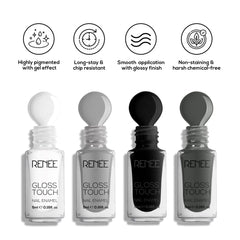 RENEE Gloss Touch Set of 4 Nail Enamels, 5ml each - Renee Cosmetics