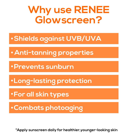RENEE Glowscreen SPF 50 Sunscreen Cream - 50ml - Renee Cosmetics