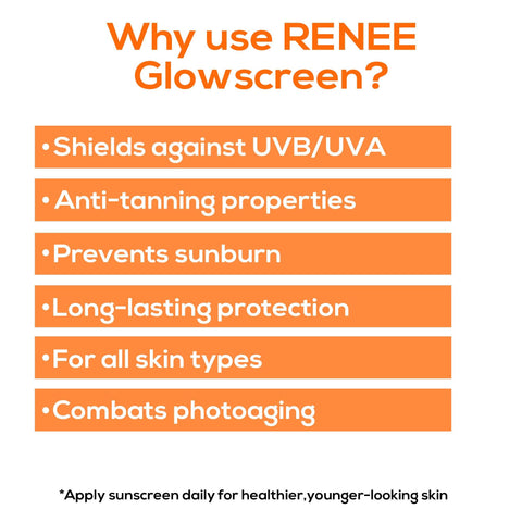 RENEE Glowscreen SPF 50 Sunscreen Cream - 50ml - Renee Cosmetics