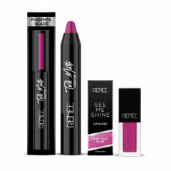 RENEE Magenta Glaze Lip Crayon & Play That Plum Lip Gloss Combo - Renee Cosmetics