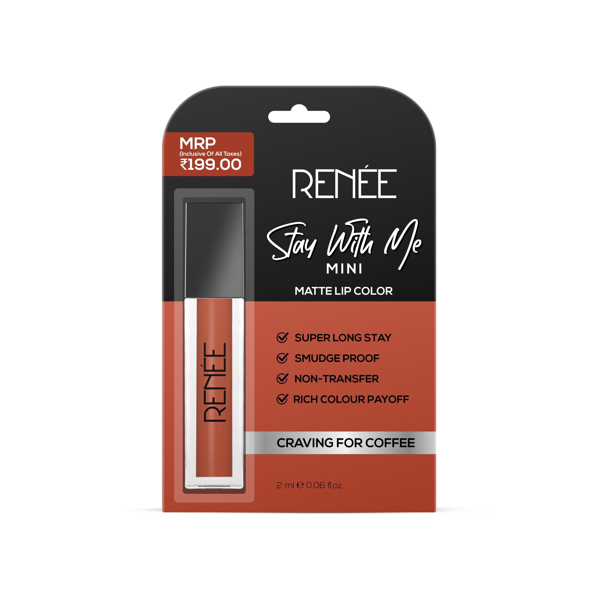 RENEE Stay With Me Mini Matte Lip Color, 2ml - Renee Cosmetics