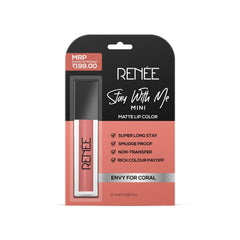 RENEE Stay With Me Mini Matte Lip Color, 2ml - Renee Cosmetics