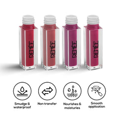 RENEE Stay With Me Minis Matte Liquid Lipsticks Combo of 4, 2ml each - Renee Cosmetics