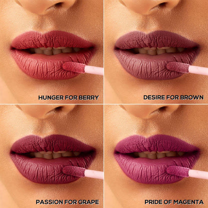 RENEE Stay With Me Minis Matte Liquid Lipsticks Combo of 4, 2ml each - Renee Cosmetics