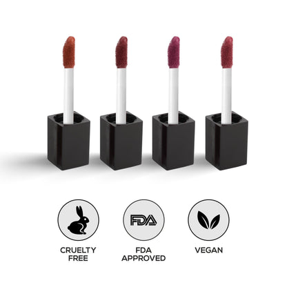 RENEE Stay With Me Minis Matte Liquid Lipsticks Combo of 4, 2ml each - Renee Cosmetics