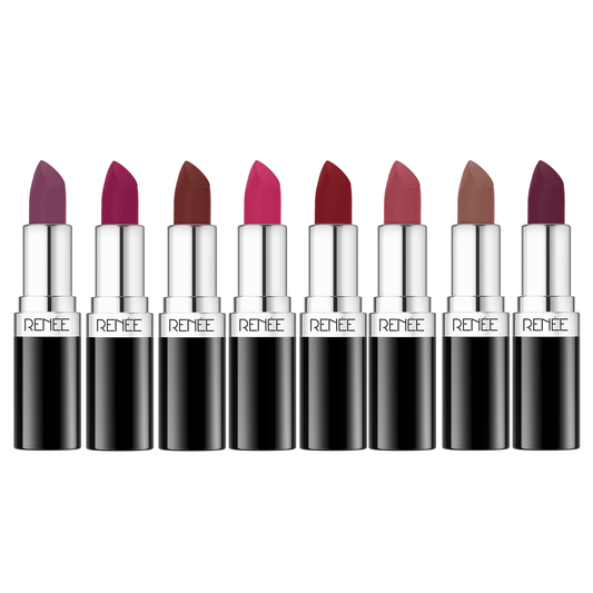 RENEE Stunner Matte Lipstick Pack Of 8, 4gm each - Renee Cosmetics