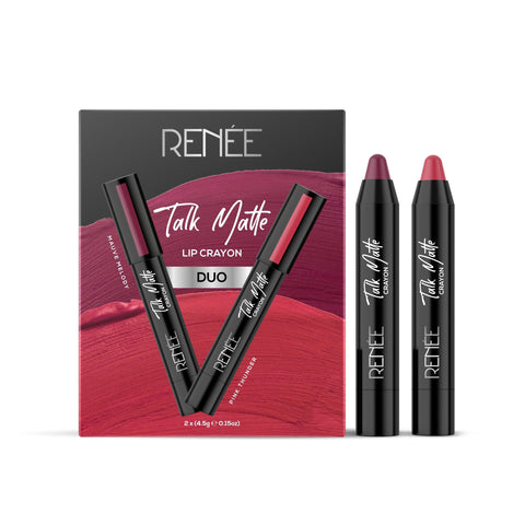 RENEE Talk Matte Duo with Mauve Melody & Pink Thunder, 4.5gm each - Renee Cosmetics
