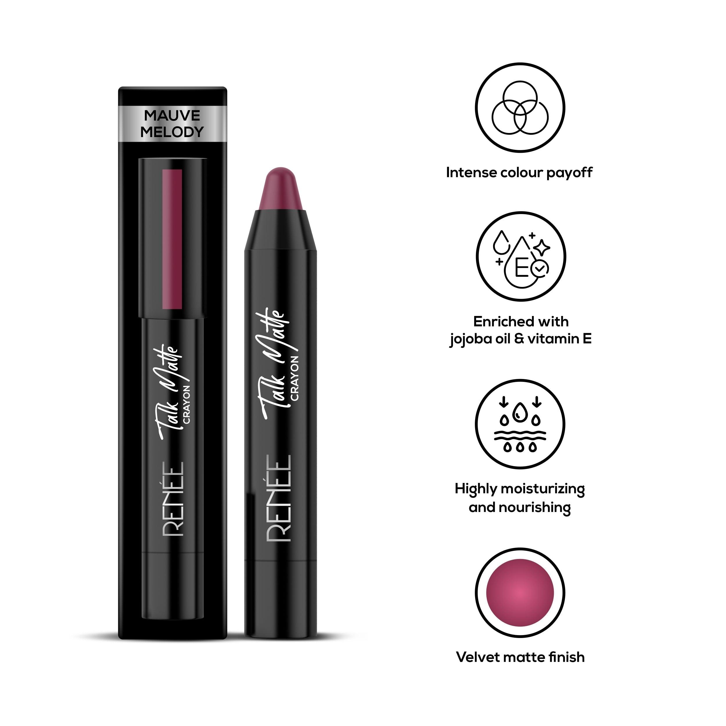 RENEE Talk Matte Duo with Mauve Melody & Pink Thunder, 4.5gm each - Renee Cosmetics