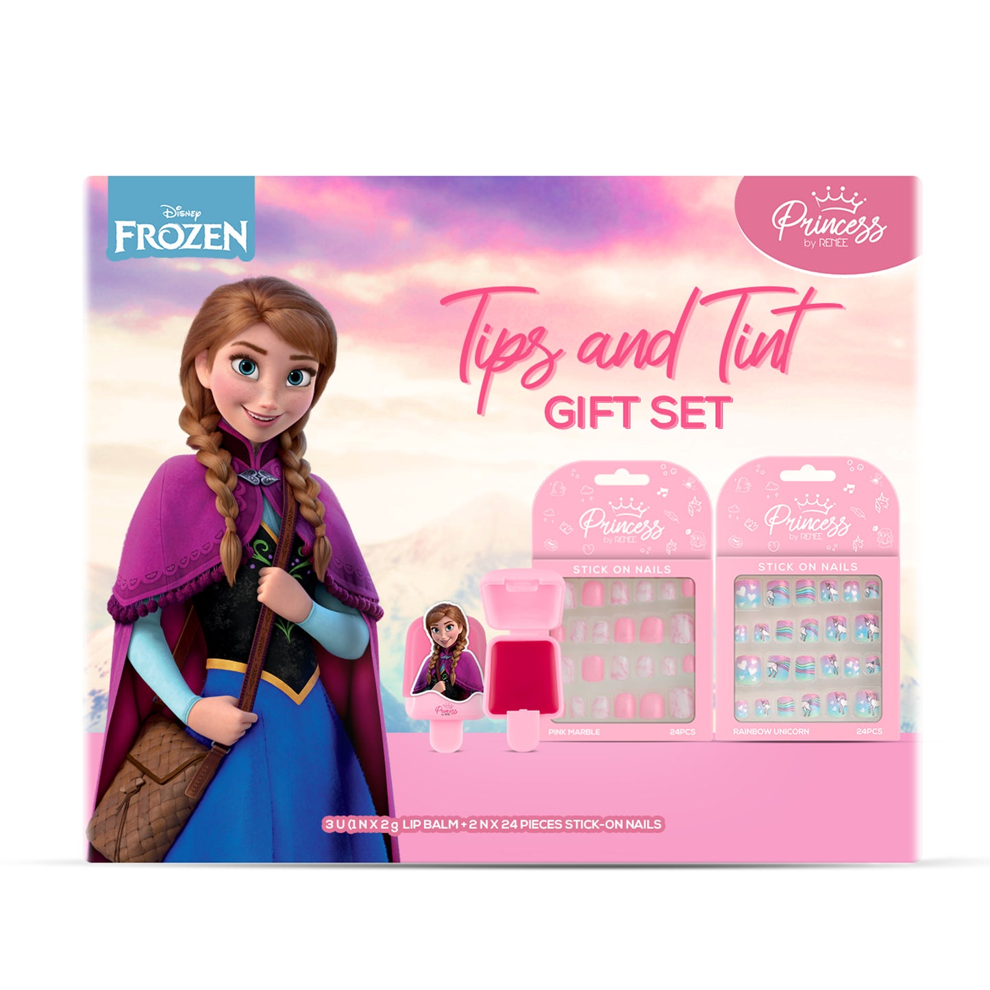 Princess by RENEE Tips & Tint Beauty Gift Set, Pack of 3