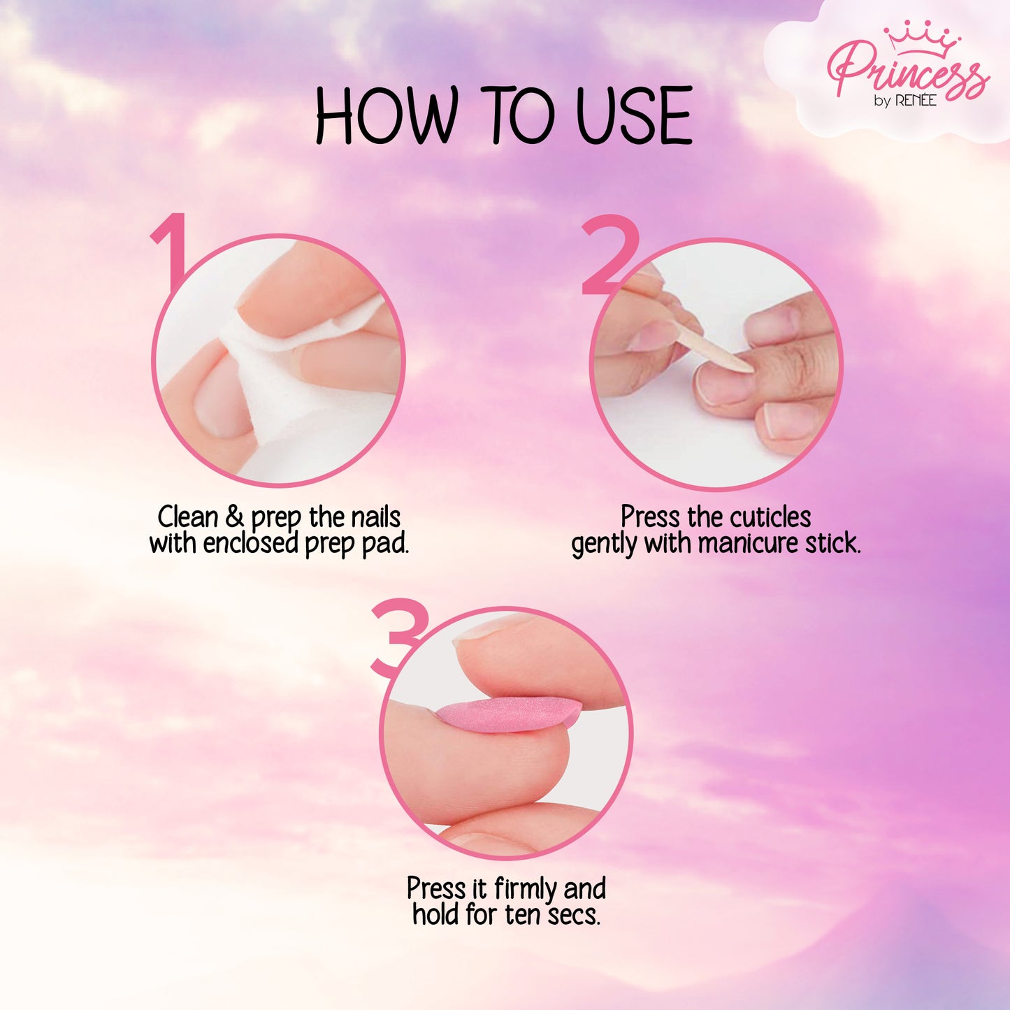 Princess by RENEE Tips & Tint Beauty Gift Set, Pack of 3